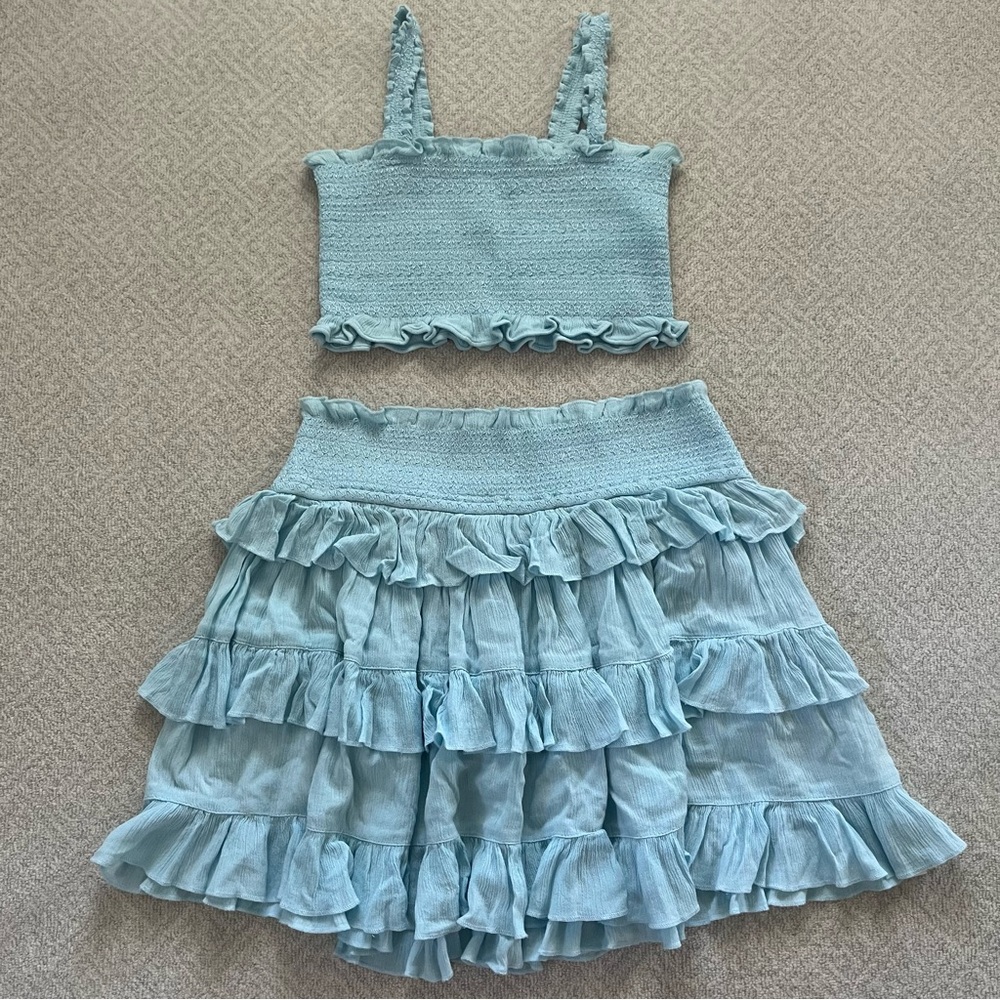 Free People Thalia Set in Light Blue - Picture 4 of 7